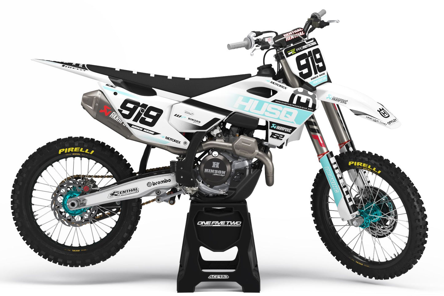 HUSQVARNA 'FADE WHITE/BLACK' Full Graphics Kit
