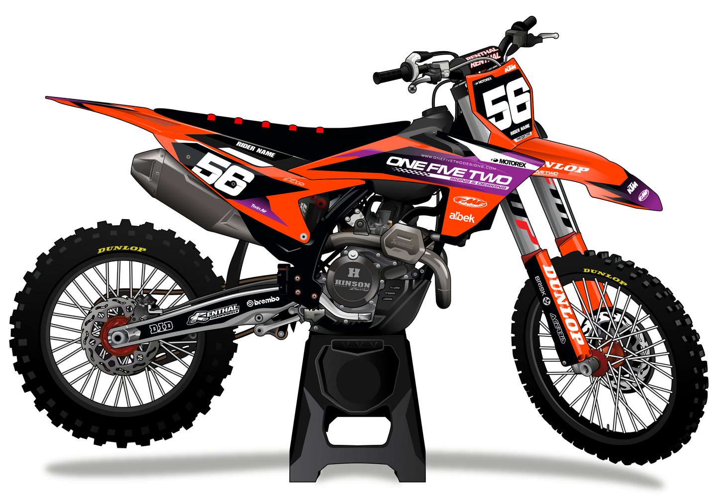 KTM 'EVOLVE PURPLE' Full Graphics Kit