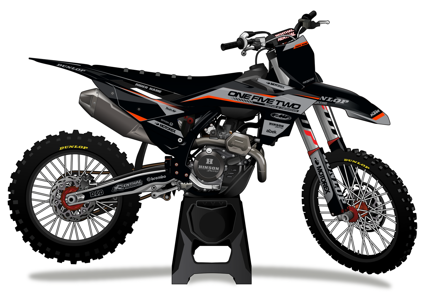 KTM 'ACID BLACK' Full Graphics Kit